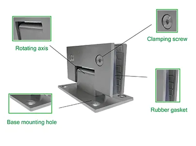 Duş, Railing ve Bölme Projeleri için Güvenli Cam Sabitleme Donanımı