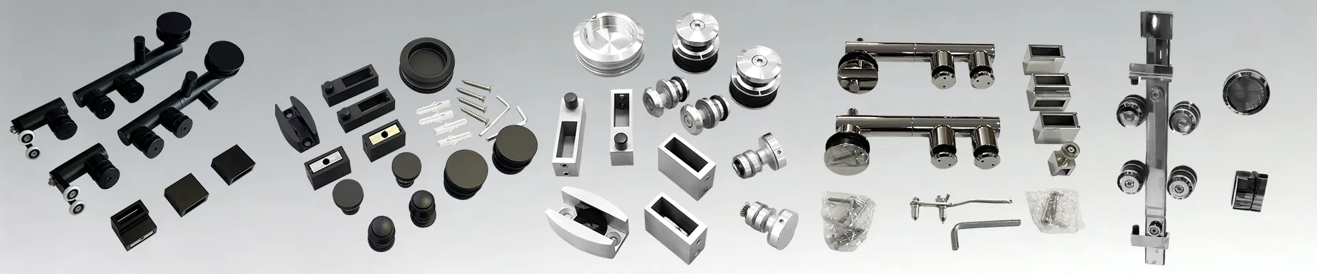 Modern Banyo Projeleri için Çerçevesiz Duş Kapısı Donanım Sistemleri