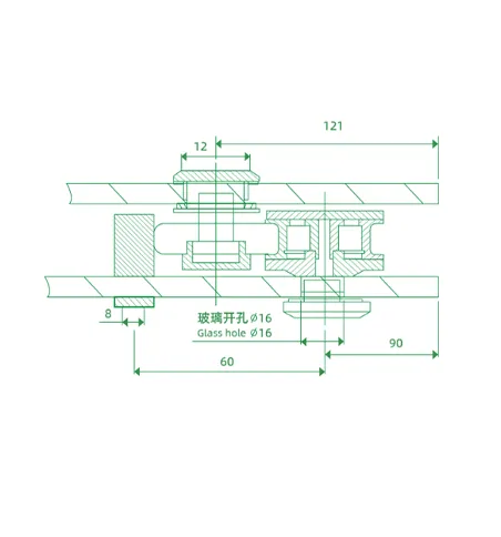 Modern Banyo Projeleri için Çerçevesiz Duş Kapısı Donanım Sistemleri