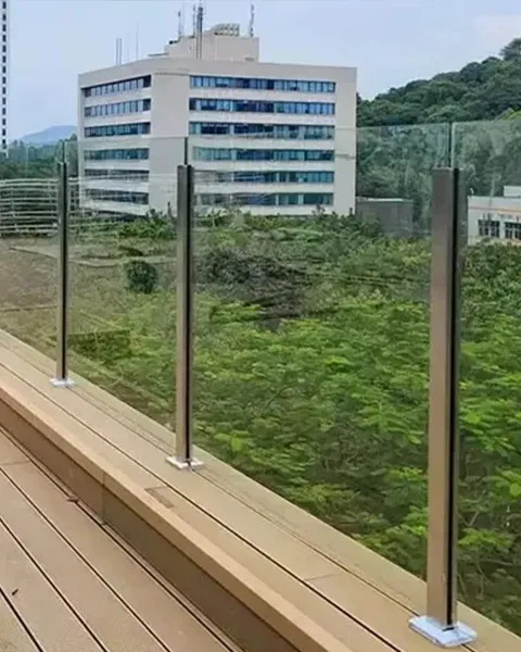 Side Mounted Glass Railing System